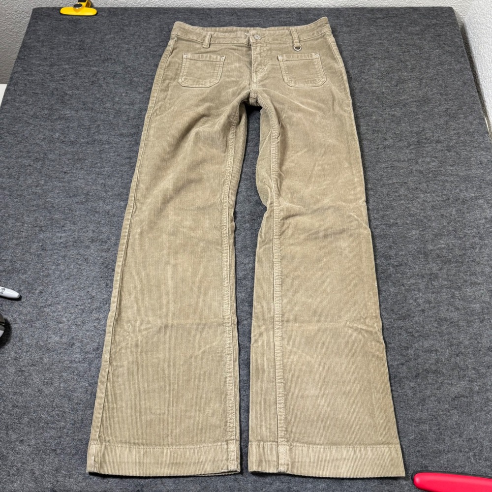 BDG Eliana Kick Flare Corduroy Pants Tan Khaki Flare Leg Trousers Size 4